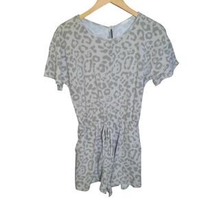 Altar'd State Womens Animal Print Romper Keyhole Back & Elastic Waist Size M